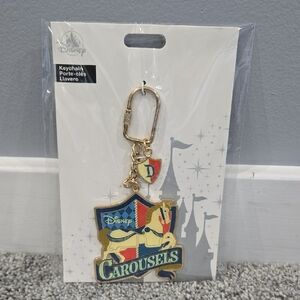 NWT Disney Parks Disneyland King Arthur's Carousels Keychain/Bag Charm